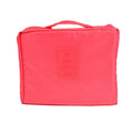 Waterproof Folding Travel Makeup Bag with Hanging Hook - Coral Pink
