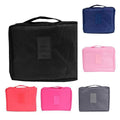 Waterproof Folding Travel Makeup Bag with Hanging Hook - Coral Pink - view 3