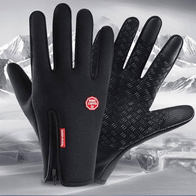 Waterproof Full Finger Bike Cycling Gloves - Large (24 cm Long), Black and Purple - view 4