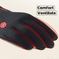 Waterproof Full Finger Bike Cycling Gloves - Large (24 cm Long), Black and Purple - view 5