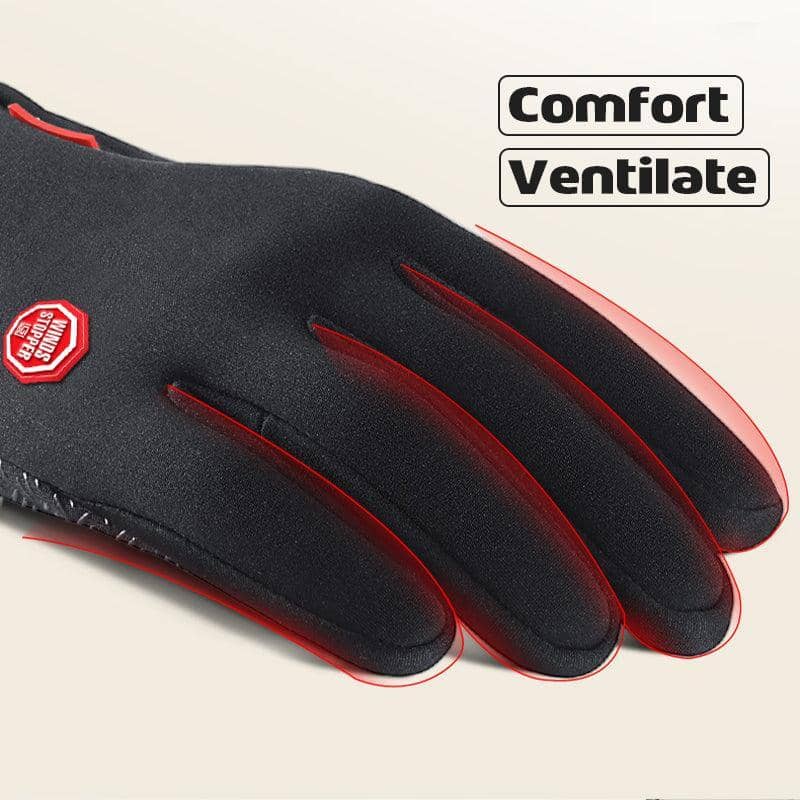 Waterproof Full Finger Bike Cycling Gloves - Large (24 cm Long), Navy Blue - view 5