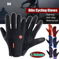 Waterproof Full Finger Cycling Gloves, Size M (Palm Width 9.5 cm, Length 23 cm) - Black - view 2