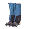 Waterproof Hiking Gaiters, 620D Nylon - Blue and Black, Size XL (Front Height 36 cm)