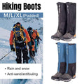 Waterproof Hiking Gaiters, 620D Nylon - Blue and Black, Size XL (Front Height 36 cm) - view 2