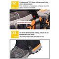 Waterproof Hiking Gaiters, 620D Nylon - Blue and Black, Size XL (Front Height 36 cm) - view 5