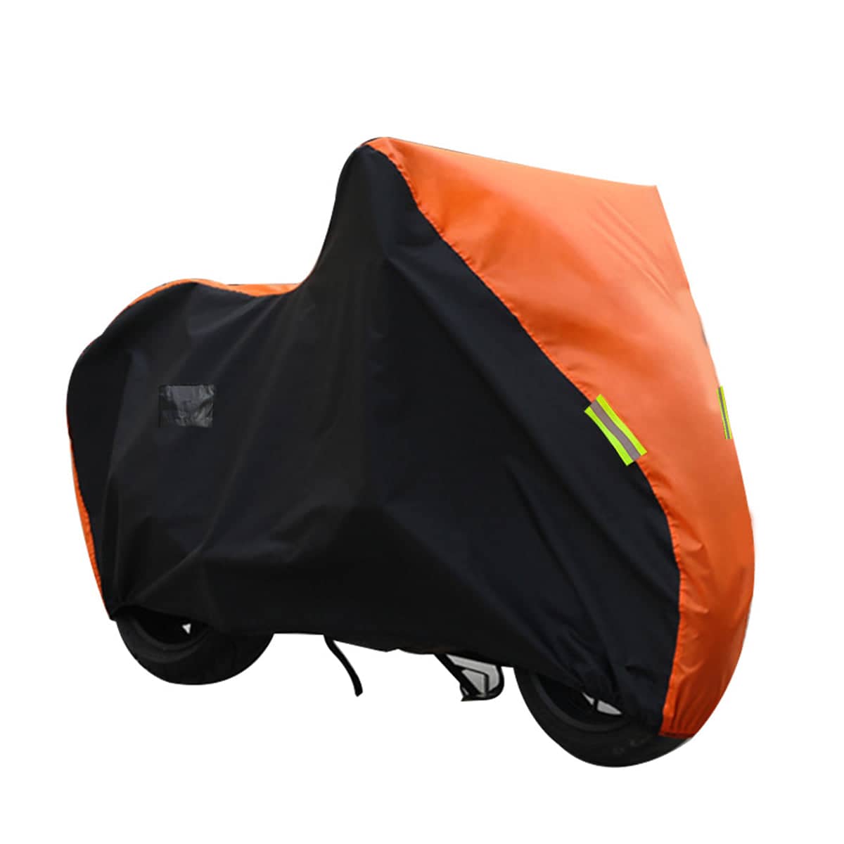 Waterproof Motorcycle Cover - Black and Orange, L (220 cm Long)
