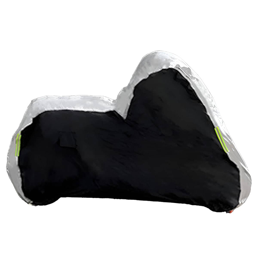 Waterproof Motorcycle Cover - Black and Silver, XXXL (265 cm Long)