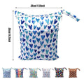 Waterproof Nappy Wet Bags with Double Zipper, Pack of 2 - Brown Arch Print - view 4
