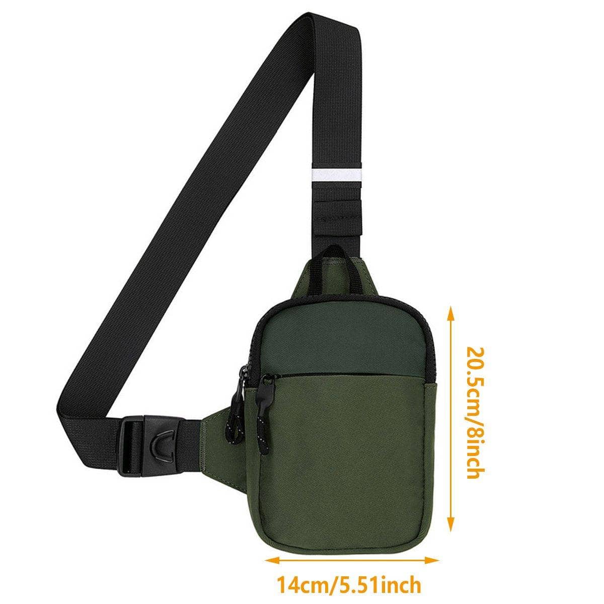 Waterproof Nylon Mini Chest Bag for Sports and Travel - Black - view 4