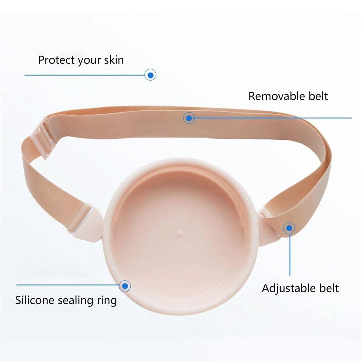 Waterproof Ostomy Protector for Bath and Shower, Adjustable Belt - view 5