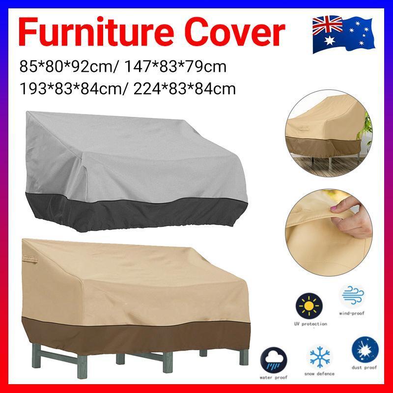 Waterproof Outdoor Furniture Cover for Lounges and Sofas - Grey and Black, 224 x 83 x 84 cm - view 2