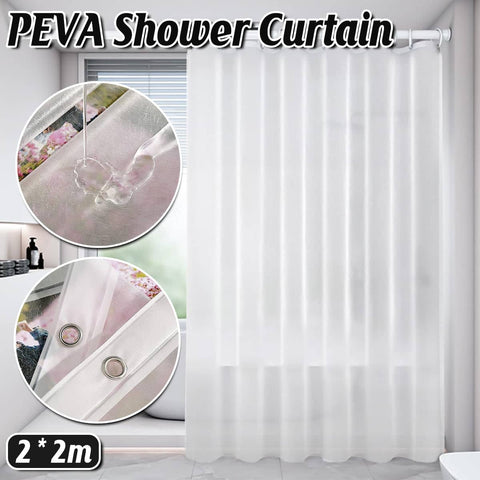 Waterproof PEVA Shower Curtain 200 x 200 cm Quick Drying Bathroom Partition