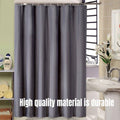 Waterproof Polyester Shower Curtain with 12 Hooks, 180 x 200 cm - Grey - view 5