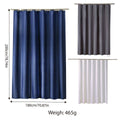 Waterproof Polyester Shower Curtain with 12 Hooks, 180 x 200 cm - White - view 4