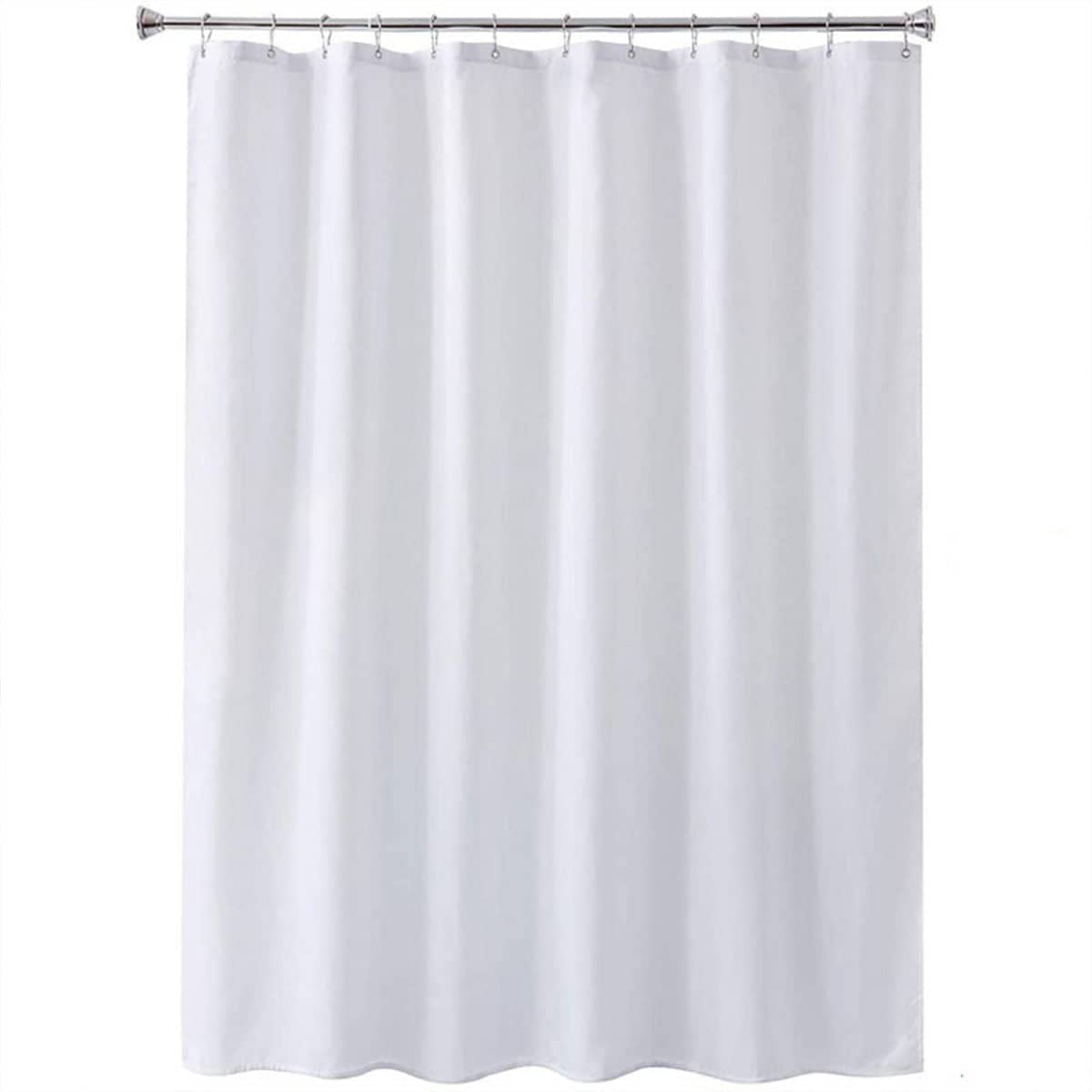 Waterproof Polyester Shower Curtain Liner, White, 180 x 180 cm - view 2