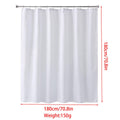 Waterproof Polyester Shower Curtain Liner, White, 180 x 180 cm - view 3