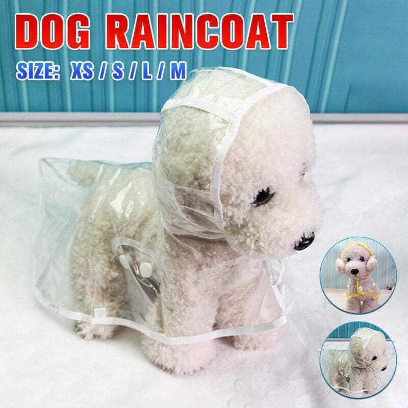 Waterproof Puppy Dog Raincoat - Size L (Length 32 cm), White - view 2