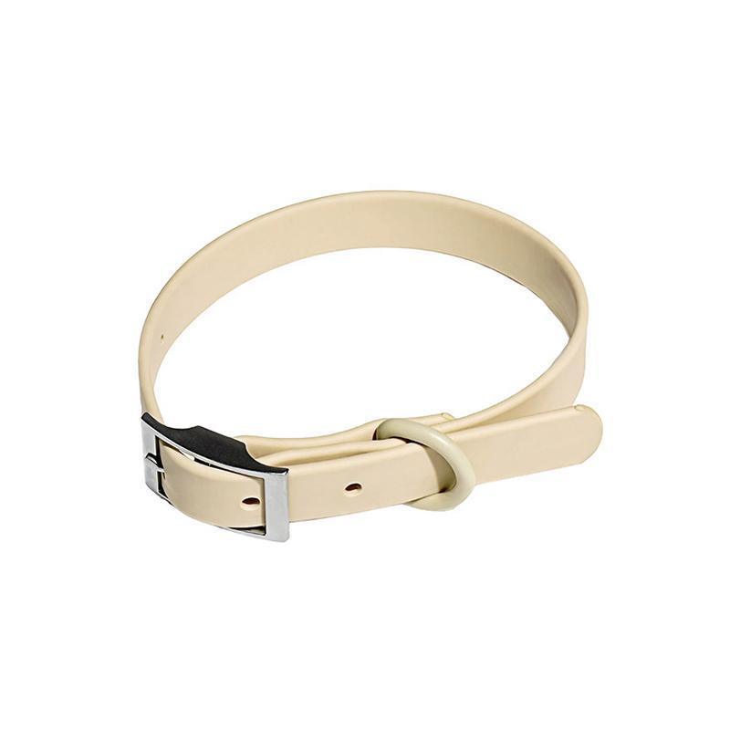 Waterproof PVC Dog Collar, Medium (45.2cm) - Cream