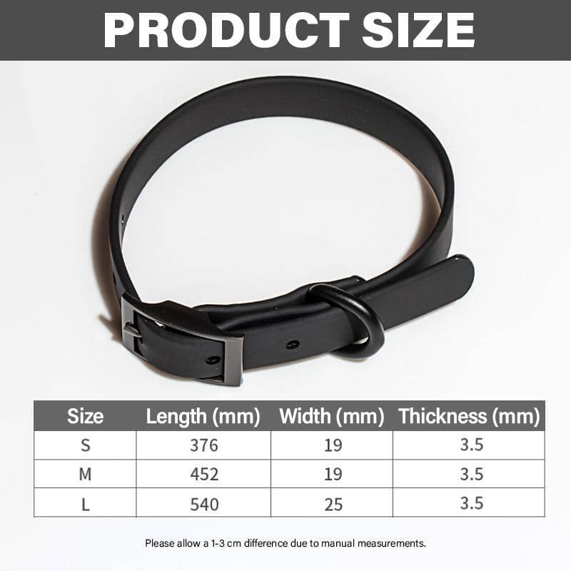 Waterproof PVC Dog Collar, Medium (45.2cm) - Dark Blue - view 4