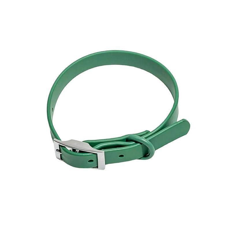 Waterproof PVC Dog Collar, Medium (45.2cm) - Green