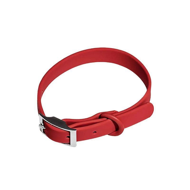 Waterproof PVC Dog Collar, Medium (45.2cm) - Red
