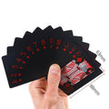 Waterproof PVC Plastic Playing Cards, 54 Card Poker Deck - Black and Red - view 4
