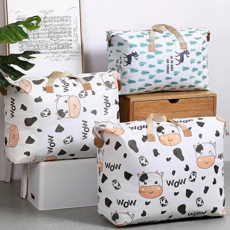 Waterproof Quilt Storage Bag - Cow Print, 80 x 27 x 56 cm - view 4