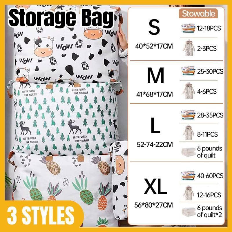 Waterproof Quilt Storage Bag - Pineapple Print, 68 x 17 x 41 cm - view 2