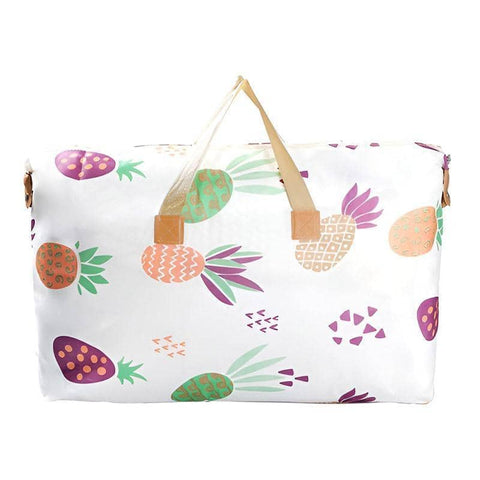 Waterproof Quilt Storage Bag - Pineapple Print, 74 x 22 x 52 cm