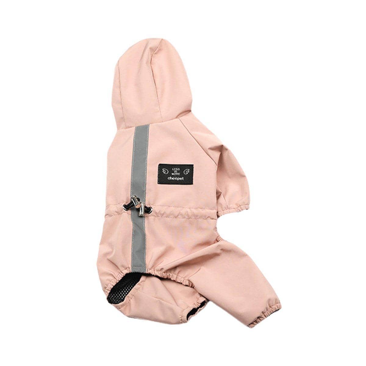 Waterproof Reflective Dog Raincoat - Pink, Size S (Chest 30 cm, Back 20 cm)