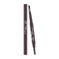 Waterproof Retractable Eyebrow Pencil with Slant Tip and Brush - Black