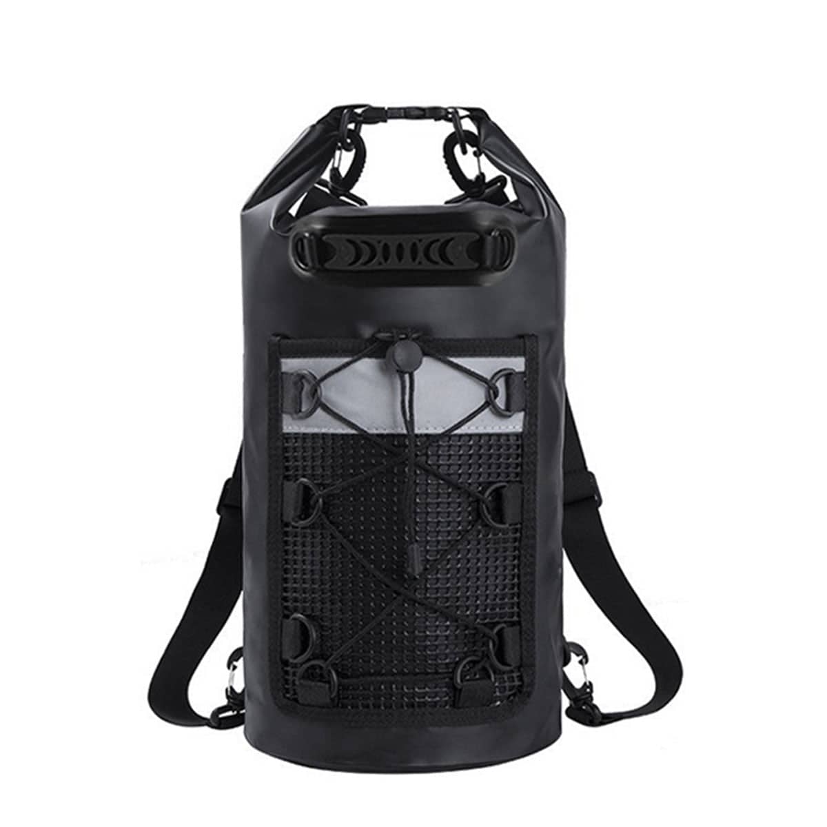 Waterproof Roll Top Dry Bag Backpack, 10L - Black