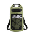 Waterproof Roll Top Dry Bag Backpack, 10L - Olive Green