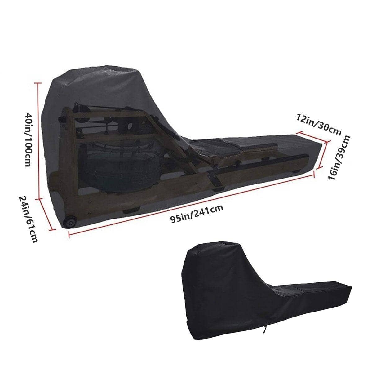 Waterproof Rowing Machine Cover with Drawstring, Dustproof and UV Resistant - view 3