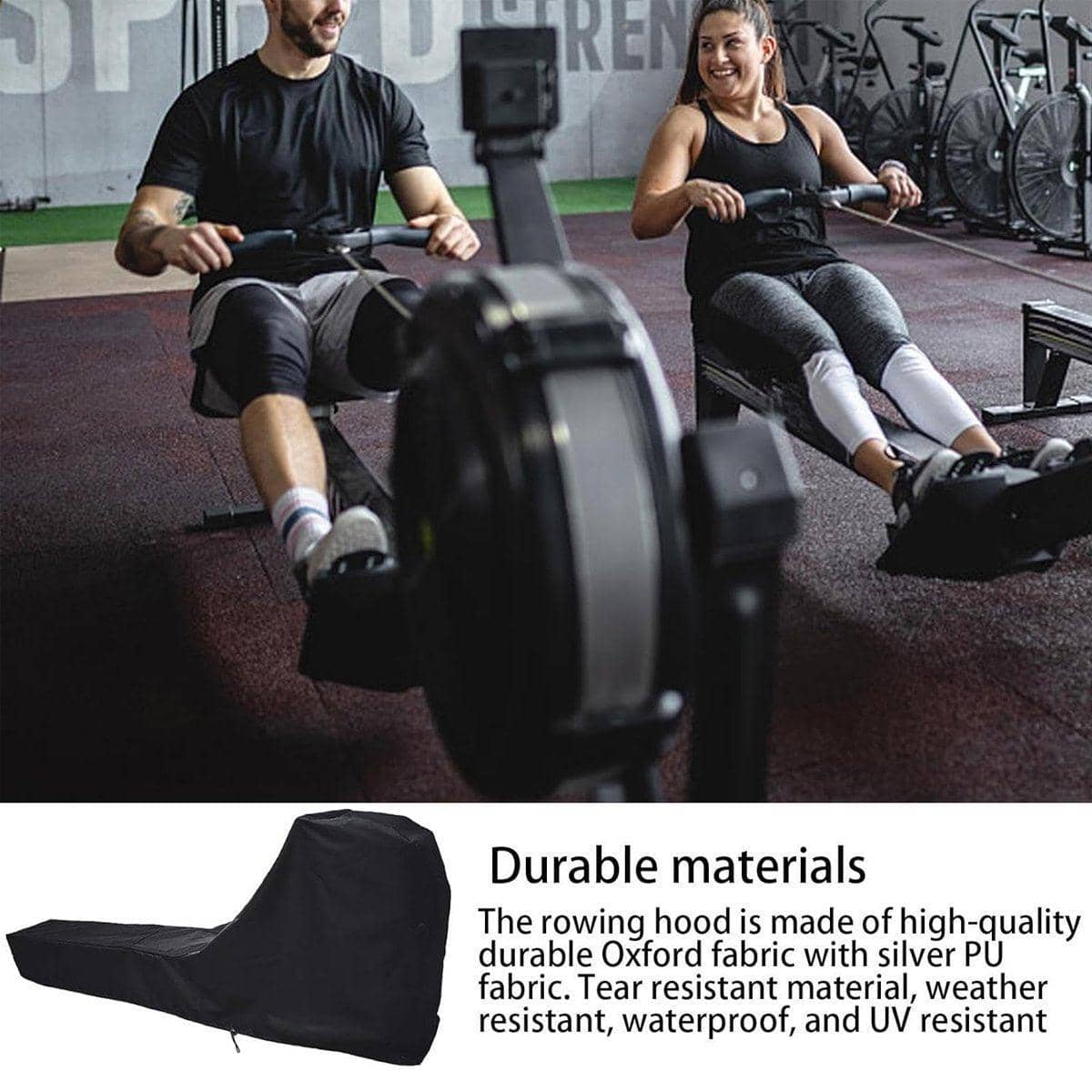 Waterproof Rowing Machine Cover with Drawstring, Dustproof and UV Resistant - view 4