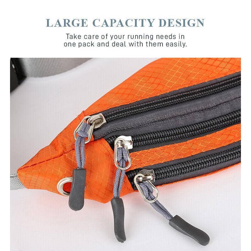 Waterproof Running Belt Bum Bag with Zip Pouch, 33 x 21 x 10cm - Navy - view 5