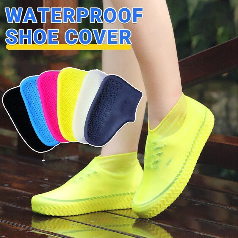 Waterproof Silicone Shoe Covers Non-Slip Rain Overshoes - Blue - view 2