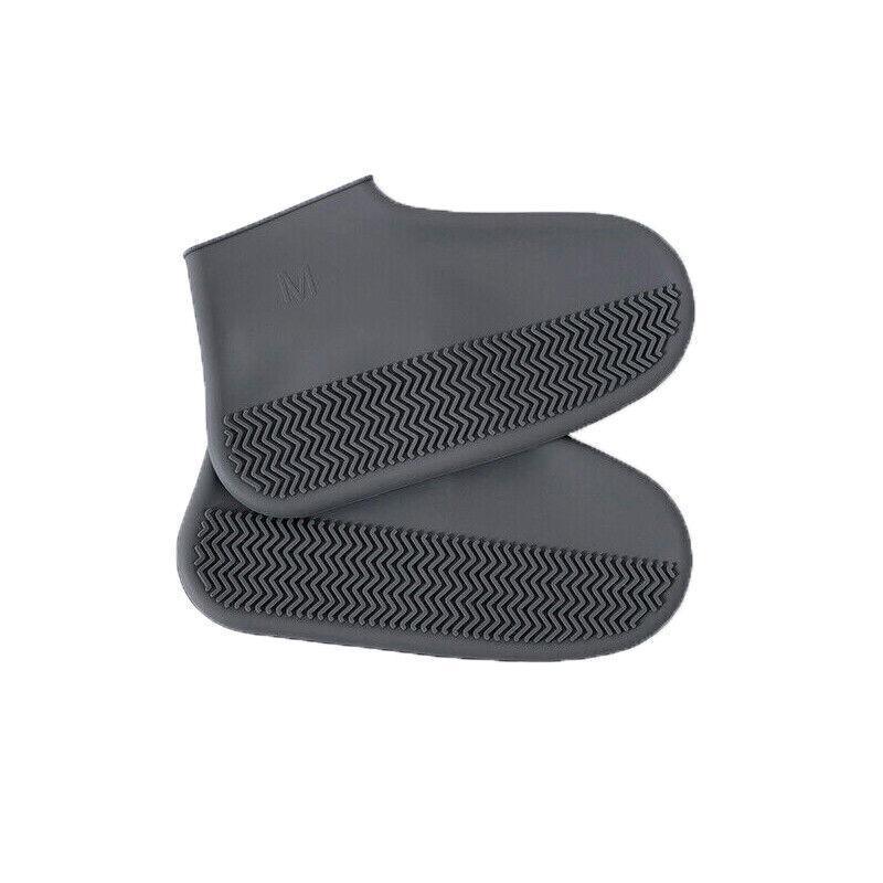 Waterproof Silicone Shoe Covers Non-Slip Rain Overshoes - Grey