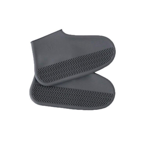 Waterproof Silicone Shoe Covers Non-Slip Rain Overshoes - Grey