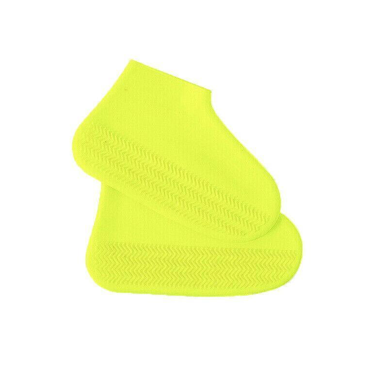 Waterproof Silicone Shoe Covers Non-Slip Rain Overshoes - Yellow
