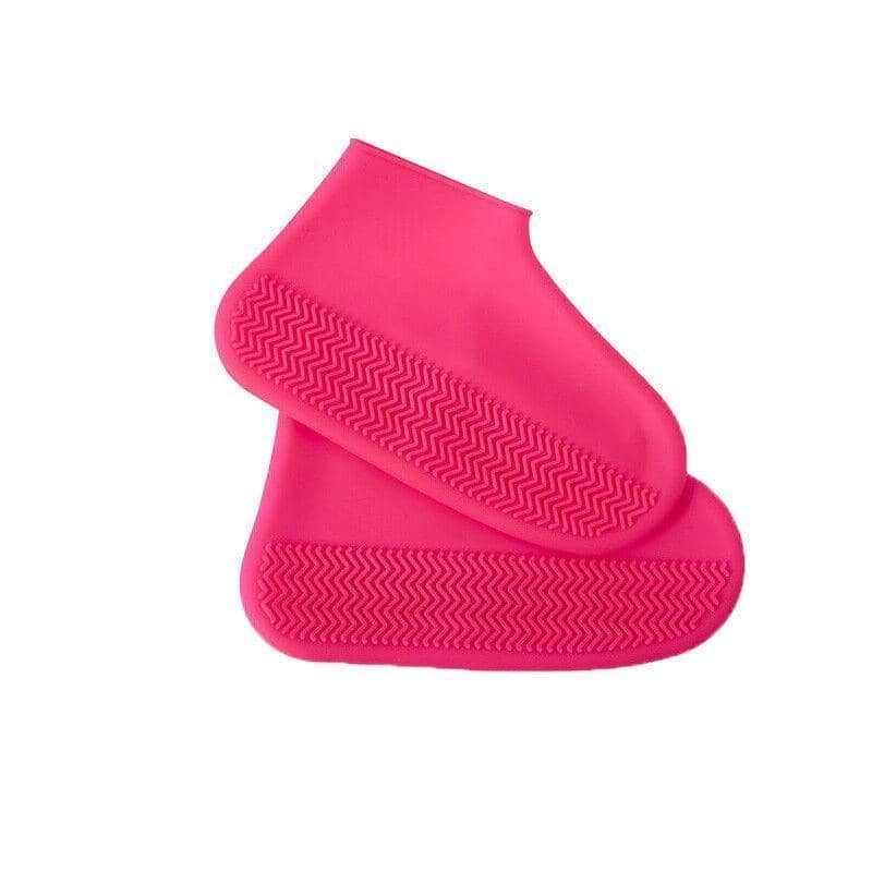 Waterproof Silicone Shoe Covers, Non-Slip - Red