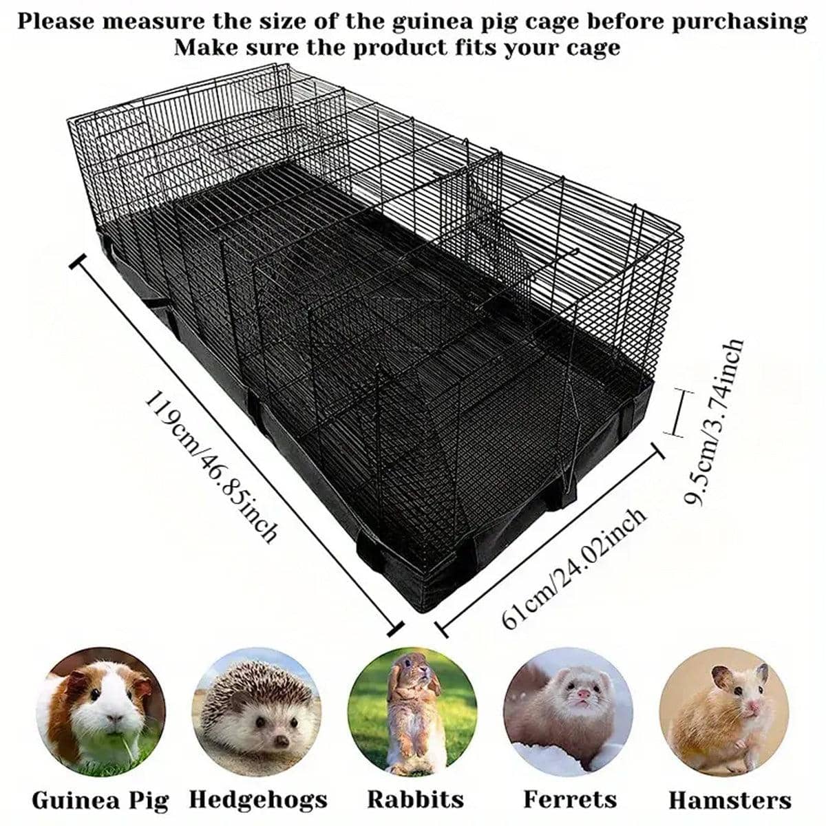 Waterproof Small Pet Crate Sump Cover - Black - view 4