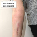 Waterproof Temporary Tattoo Sticker - Devil Doesn't Sleep Lettering - view 5