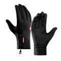 Waterproof Touchscreen Cycling Gloves Full Finger - Black, Small (Palm Width 9 cm, Length 22.5 cm)