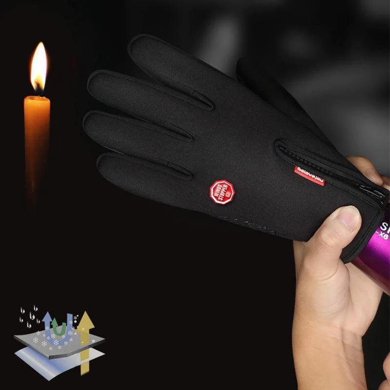 Waterproof Touchscreen Cycling Gloves Full Finger - Blue, Small (Palm Width 9 cm, Length 22.5 cm) - view 5