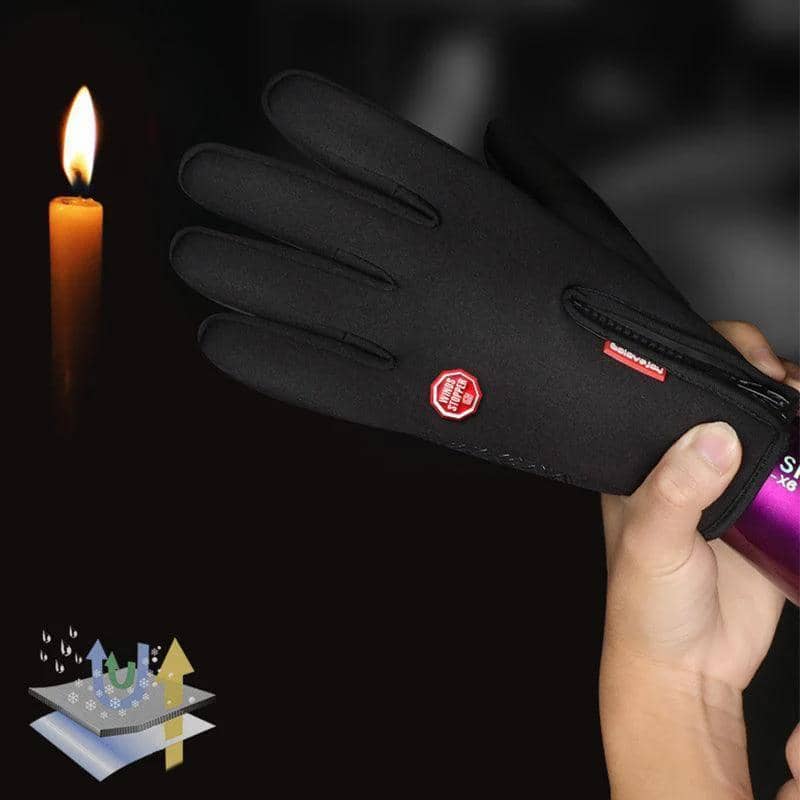 Waterproof Touchscreen Cycling Gloves Full Finger - Grey, Small (Palm Width 9 cm, Length 22.5 cm) - view 5