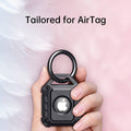 Waterproof TPU Protective Case for AirTag with Key Ring - Black - view 5