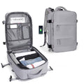 Waterproof Travel Backpack with Laptop Compartment - Grey