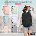 Waterproof Travel Backpack with Laptop Compartment - Light Purple - view 2