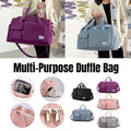 Waterproof Travel Duffle Bag with Shoe Compartment - Black - view 2